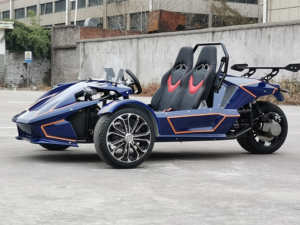 Tricicli a Motore da 350cc In Pronta Consegna Modello T-Rex da Corsa per Adulti a 2 Posti <span class=keywords><strong>3</strong></span> <span class=keywords><strong>Ruote</strong></span> a Benzina <span class=keywords><strong>con</strong></span> Carrozzeria Aperta per Passeggeri - Product Image 4