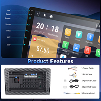 Radio para Auto Podofo 2 Din de 9'' con CarPlay/Android Auto Inalámbrico, Pantalla Táctil IPS, Estéreo para Auto, Reproductor MP5 con Bluetooth, Servicios OEM/ODM/Fábrica