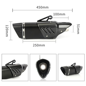 Pot d'échappement universel pour moto 470MM, silencieux amovible <span class=keywords><strong>DB</strong></span> <span class=keywords><strong>Killer</strong></span> 51MM pour R3 Z900 AK550 CBR500 Nmax - Product Image 4