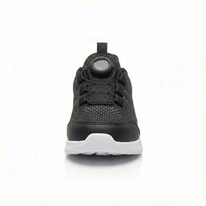 Chaussures de sport pour garçons, noires, à bouton rotatif, nouvelles, à laçage rapide, en maille respirante, légères, chaussures de sport pour tout-petits - Product Image 3