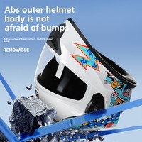 Casque de moto pour enfants certifié 3C, casque de sécurité pour vélo électrique au design de dessin animé, unisexe, toutes saisons, accessoires de pièces automobiles en gros