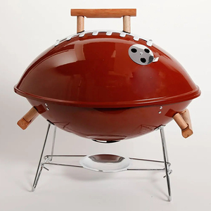 14.5 da calcio in acciaio ''griglia <span class=keywords><strong>per</strong></span> barbecue verniciata fumatore 45*29.5cm Area cottura 50.5*32.5*15cm ciotola in metallo pieghevole in carbonio - Product Image 1