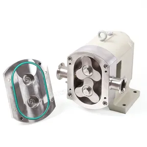 Pump For Sanitary Stainless Steel Food Grade Tri-lobe Rotary Lobe Pump For Syrup Shampoo Chocolate High Viscosity Honey