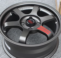Jantes en alliage JUWA 15x7J 4x100 5x112 pour voiture de tourisme 16 17 18 19 pouces 5x108 5x120 Hyper Black Aluminium Style TE37