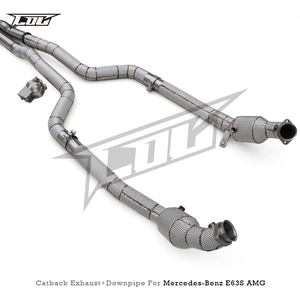 Système d'échappement Boska Catback avec collecteur pour Mercedes-Benz E63/E63S AMG W212 2008-2013, en acier inoxydable, pour la course - Product Image 6