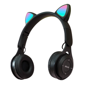 Y08M Günstige Over-Ear-Musik-Headsets mit Mikrofon-Speicher karten unterstützung Bunte kabellose Katzenohr-Kopfhörer für Kinder - Product Image 3