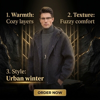 Veste en tricot à capuche pour homme, manteau en tricot torsadé, vêtements d'extérieur décontractés pour l'automne et l'hiver