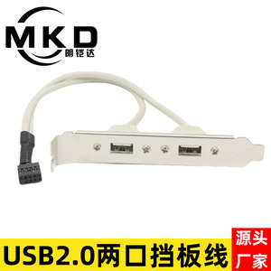 เคสคอมพิวเตอร์ สาย USB 2.0 ด้านหลังสำหรับติดตั้งกับเมนบอร์ด 9 พิน เป็นพอร์ตคู่ สายต่อขยายสำหรับเดสก์ท็อปแบบตัวเมีย - Product Image 2