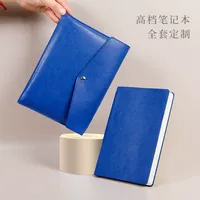Carnet A5 en cuir PU souple recyclé avec élastique et reliure à anneaux, style imprimé
