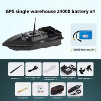 Bateau de pêche télécommandé en plastique JF V80 de haute qualité avec GPS, portée de 500 m, capacité de charge de 2 kg, contrôle de croisière de 3,0 mph, fonction vague