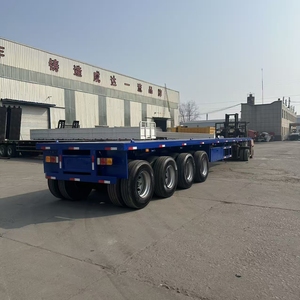 Meilleur Prix 30 40 50 Tonnes 2 3 4 Essieux <span class=keywords><strong>Remorque</strong></span> Plateau Neuve ou d'<span class=keywords><strong>Occasion</strong></span> pour Camion Porte-Conteneurs 40 FT 20 FT à Vendre - Product Image 3