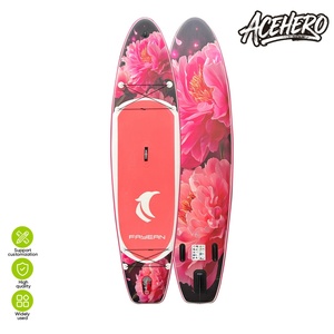 Tabla de Paddle Surf Inflable de Alta Gama, Diseño Clásico Antienvejecimiento, Estampado de Peonías, Tabla de SUP para Deportes Acuáticos para Adultos - Product Image 2