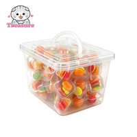Mini Hamburger Gevulde Gummy Candy, Fruitig Sappig Burger Snoep, Individueel Verpakt Potje Groothandel OEM