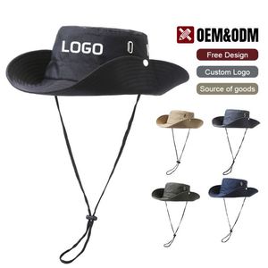 Chapeaux de pêcheur imperméables personnalisés, design pliable portable, chapeaux de pêcheur décontractés d'extérieur à séchage rapide, pare-soleil avec logo - Product Image 1