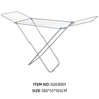 Séchoir à linge pliant portable en métal robuste pour intérieur et extérieur
