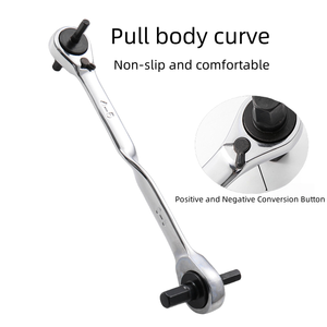 Hai đầu đảo chiều Hex Twist Ratchet kết hợp cờ lê bit ổ cắm tiết kiệm lao động hai đầu nhanh chóng Ratchet cờ lê Metric OEM - Product Image 3