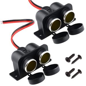 12V <strong>Female</strong> Car Dual Cigar Cigarette Lighter Socket <strong>Connector</strong> With Wiring Cable - Product Image 4