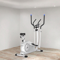 XOYOOU Appareil d'entraînement elliptique manuel pour usage domestique - Construction en acier durable avec affichage intelligent à bouton rotatif