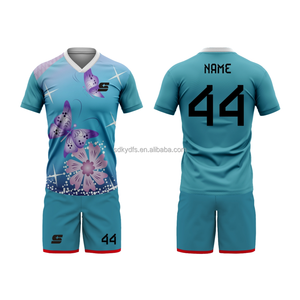 قميص كرة قدم متعدد الألوان مخصص بتصميم فريد من نوعه من أجل تدريب الكبار ومنافسة قطع آلي اسم فريق جديد - Product Image 4