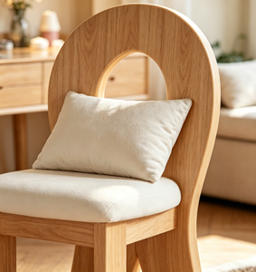 Modern Scandinavian Solid Wood Dining Chair with <b>Foam</b> <b>Padding</b> Ergonomic Design for Home Furniture - Product Image 3