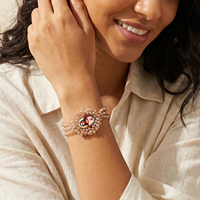 Bracelet Go2boho Jésus, style chapelet catholique en cristal, breloque cœur sacré, bijou de prière vintage perlé, cadeau