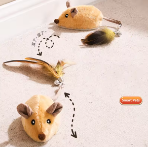 Ratón de Juguete Recargable con Control Remoto, Diseño de Peluche, Juguete para Gatos, Ecológico, Interactivo, con Plumas, en Caja de Plástico - Product Image 3