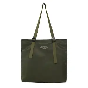 पॉलिएस्टर बैग मुद्रित लोगो नायलॉन बैग सस्ता प्रिंटिंग शॉपिंग कॉटन शोल्डर जिपर मैसेंजर ऑर्गेनिक शोल्डर टोट बैग