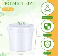 Bidon en plastique personnalisable avec logo, multifonctionnel, de qualité alimentaire, 10L, hermétique, anti-fuite, écologique, avec couvercle, en PP recyclable
