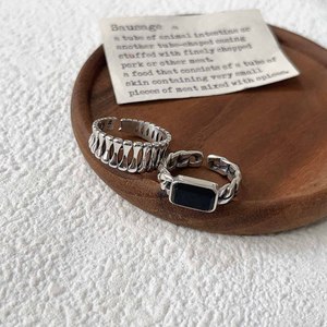 Sterling Silver S925 Korean Style Women's <b>Ring</b> Geometric <b>Open</b> Design Everyday Wear - Product Image 3