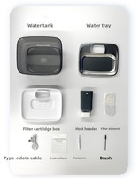 Fontaine à eau intelligente sans fil pour animaux de compagnie, grande capacité 4L, en acier inoxydable et plastique, étanche, avec fenêtre de visualisation et distribution automatique d'eau