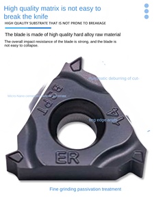 Wketem 16IR AG60 16ER AG55 wt1315 siêu cứng CNC răng lưỡi đen PVD tráng phổ dụng công cụ gia công nội bộ công cụ chuyển - Product Image 3