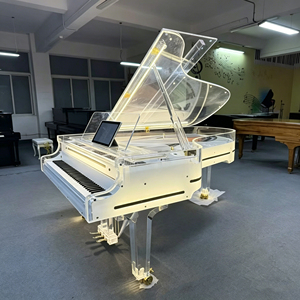 <span class=keywords><strong>Piano</strong></span> à queue acoustique blanc avec coque en acrylique et éclairage LED pour événements nocturnes, fêtes et spectacles en direct - Product Image 2