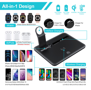 <span class=keywords><strong>Cargador</strong></span> Inalámbrico 4 en 1 para Teléfono Móvil, Estación de Carga Magnética de Carga Rápida de 15 W para Múltiples Dispositivos <span class=keywords><strong>Apple</strong></span> - Product Image 6