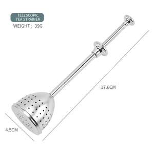스테인리스 스틸 텔레스코픽 티 스트레이너 홈 티 필터 티 워터 세퍼레이터 티 인퓨저 티 볼 티 스트레이너 - Product Image 3
