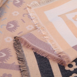 Warm Floral Print Polyester Scarf for Women 70x180cm Soft Woven Flower Shawl Cozy Fashion Wrap for Autumn Winter - Product Image 4