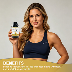 Cápsulas blandas de CLA OEM ODM con 1300 mg de CLA, sin OMG, gelatina halal, apoya el rendimiento en el ejercicio y el culturismo con ingredientes limpios. - Product Image 3