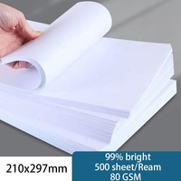 Papel de Impresora Premium Formato A4, Papel para Copiar para el Hogar y la Oficina, 99% de Brillo, 80 g/m², 500 Hojas, Color Blanco, 100% Pulpa de Madera
