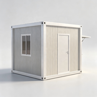 Kiosque modulaire en conteneur 3x3x2,8m, préfabriqué, portable, écologique, léger, design moderne, montage facile, pour bureau ou bâtiment