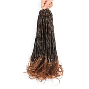 Perruque en fibre chimique à double trame, fabriquée à la machine, <span class=keywords><strong>avec</strong></span> dreadlocks noires pour femmes, boucles françaises à trois brins en soie, pour le commerce extérieur et la consommation nationale - Product Image 5