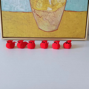 5cm şenlikli yapay kuşlar kırmızı noel süslemeleri ve ağaçlar çiçek düzenlemeleri için kardinal kuşlar bd18clip klipsli - Product Image 4