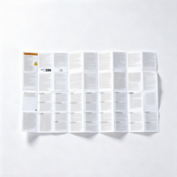 Brochures d'instructions en carton 70 g/m², impression offset, pliage multiple pour emballage électronique, certifiées FSC