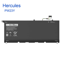 Nouvelle batterie de remplacement pour ordinateur portable 7.6V 8085mAh 60Wh PW23Y TP1GT RNP72 pour XPS 13 9360 Series Batterie Li-ion rechargeable pour ordinateur portable