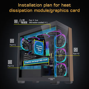Lovingcool Custom Full Tower Gaming PC Case ATX <strong>ITX</strong> M-ATX Aluminum Alloy Transparent <strong>Computer</strong> Case for Gamers Manufactured - Product Image 3