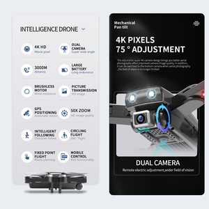 Toysky Trực Tuyến Máy Bay Không Người Lái Động Cơ Không Chổi Than CSJ S167 PRO Máy Ảnh <span class=keywords><strong>HD</strong></span> 4K <span class=keywords><strong>Camera</strong></span> Hành Động Bốn Cánh Điều Khiển Từ Xa GPS Với Điều Khiển Từ Xa Cho Máy Bay Không Người Lái - Product Image 3