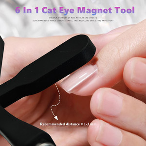 Strong Multi-Function 6-in-1 Cat Eye Magnet UV Nail Art <b>Tool</b> with Cross Shape & Multiple Patterns for Nail Oil Glue Crossing - Product Image 3