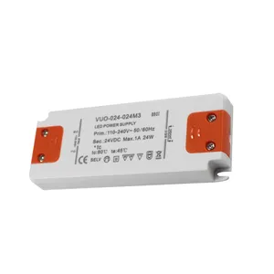 Güç kaynağı 24 volt 1 amp ultra ince 110v 240v ac 24 v dc plastik kabuk led sürücü 25w 24w 22w 21w