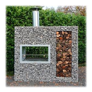 Gabion <span class=keywords><strong>de</strong></span> jardin soudé foyer cage gabion 50x50x100 gabion treillis métallique remplir la pierre - Product Image 5