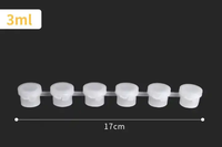 1.6ml 2ml 3ml 5ml 10ml 15ml Bandes de peinture vides Mini bandes de peinture Pots Récipients de stockage transparents avec couvercles