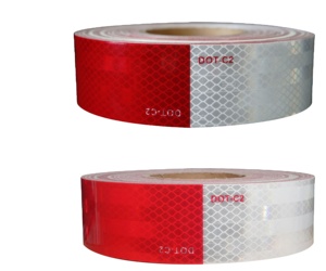 Nastro Riflettente Rosso e Bianco Certificato DOT-C2 per Rimorchi e Camion - Product Image 4
