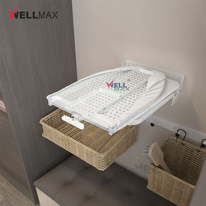 WELLMAX Armoire de buanderie avec <span class=keywords><strong>table</strong></span> <span class=keywords><strong>à</strong></span> <span class=keywords><strong>repasser</strong></span> suspendue Planche <span class=keywords><strong>à</strong></span> <span class=keywords><strong>repasser</strong></span> pliante coulissante <span class=keywords><strong>à</strong></span> cacher - Product Image 4